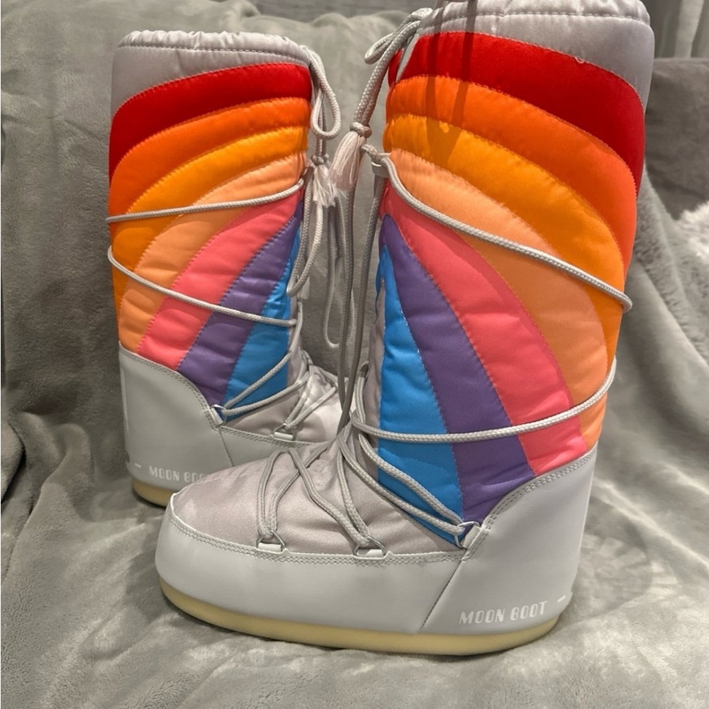 Moon Boot ICON RAINBOW GREY NYLON